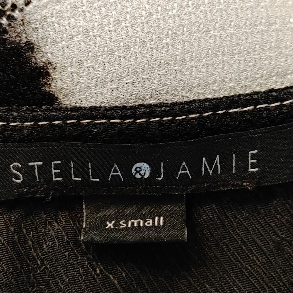 STELLA & JAMIE BELL SLEEVE TOP WITH POCKETS, BLACK TYE DIE XS - Picture 8 of 8